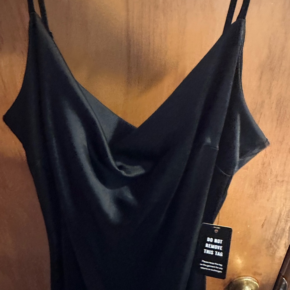 Express Black Dress with Cowl Neck